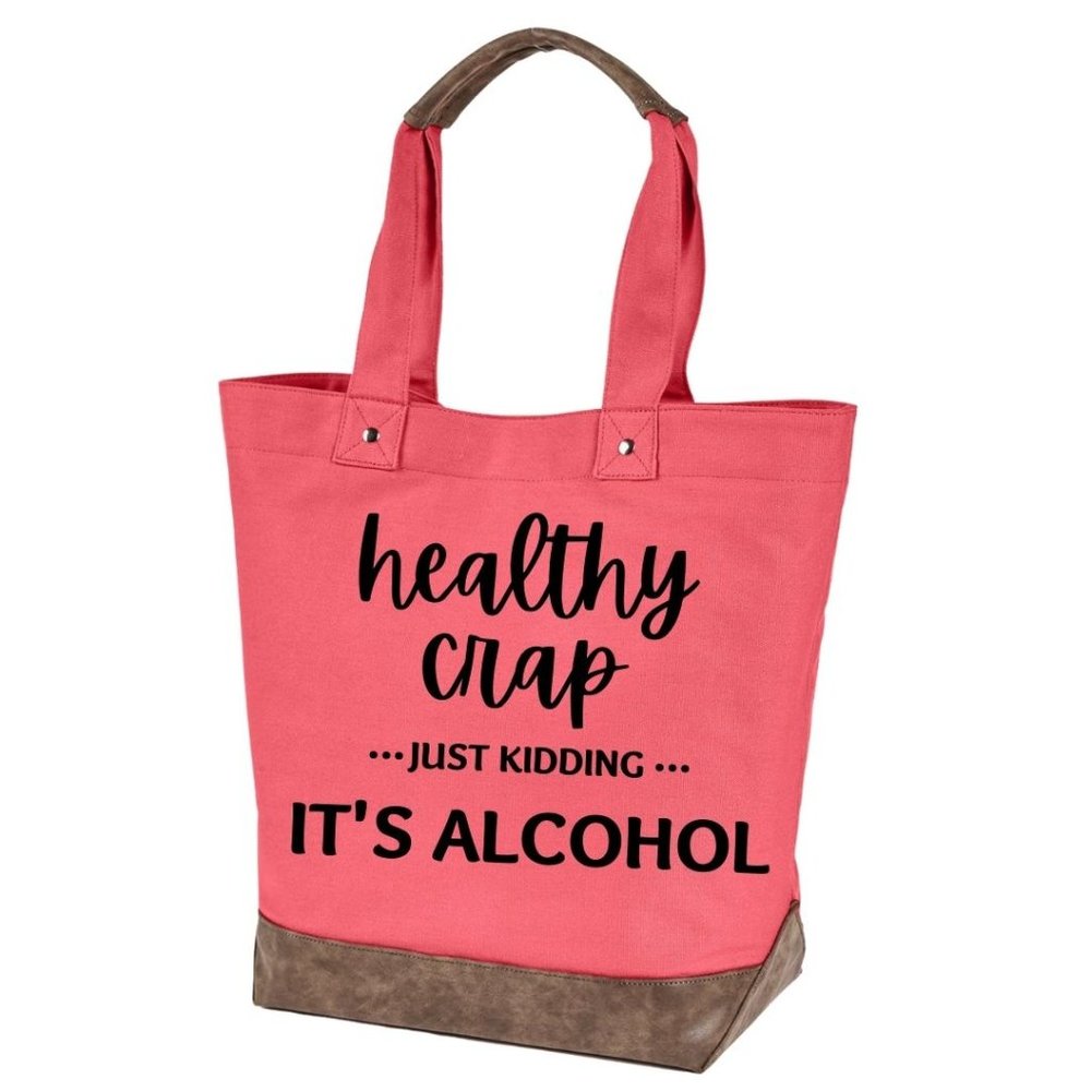 Healthy crap quality canvas tote bag by Authentic pigment